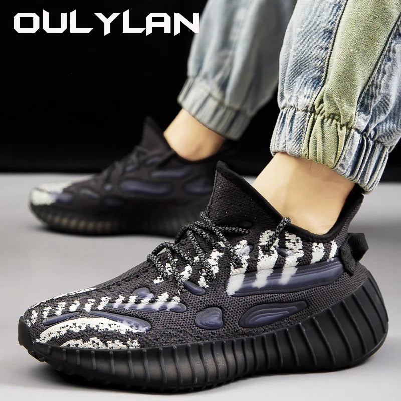 Oulylan Men Sneakers, Light Casual Fashion Running Elastic Shoes