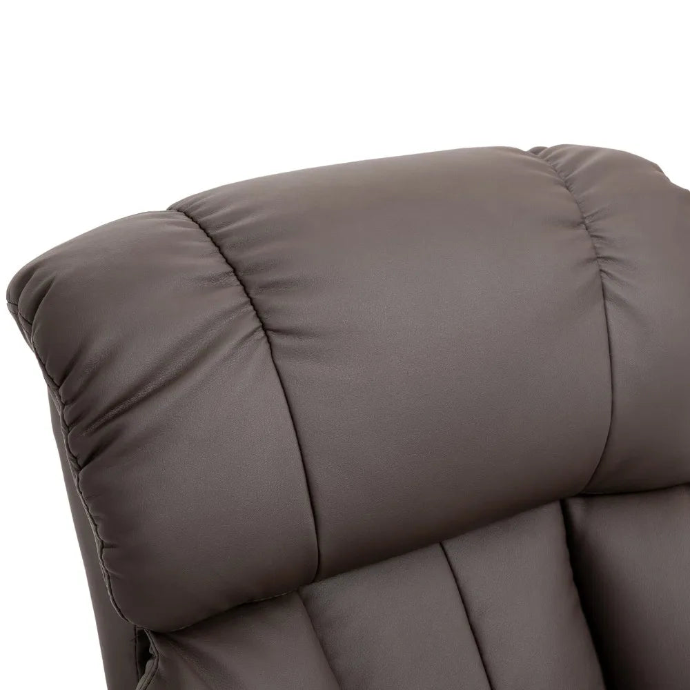 Massage Recliner Chair with Ottoman, 360° Swivel Recliner and Footstool