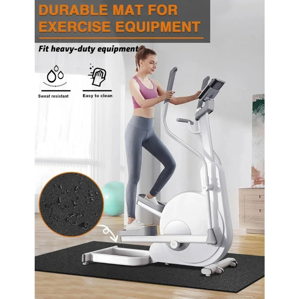 Exercise Equipment Mat 30"x60"/ 36"x78"/ 36"x96" Treadmill/Exercise Bike Mat