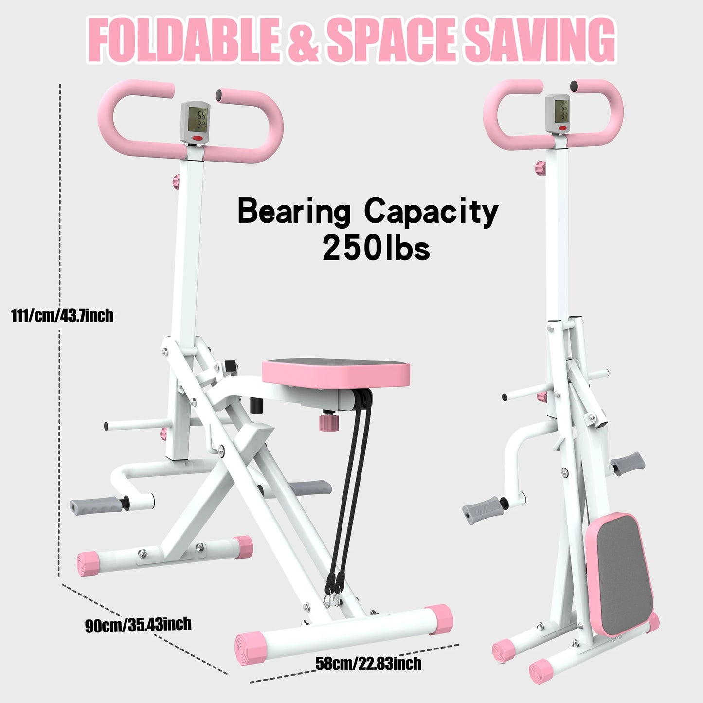 Squat machine, gluteus maximus training, foldable resistance band