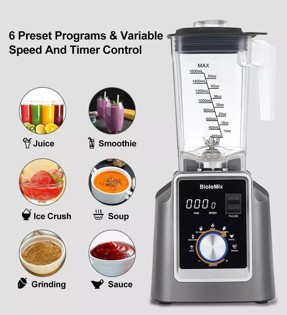 BioloMix Digital BPA FREE 2L Automatic Professional Blender