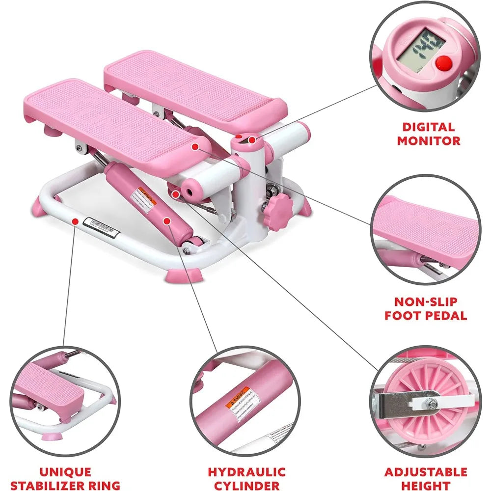 Stair Step Workout Machine With Resistance Bands, Mini Steppers