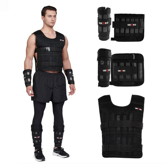 Lekaro Weight-Bearing Vest Adjustable Weight 20kg Weight-Containing Equipment