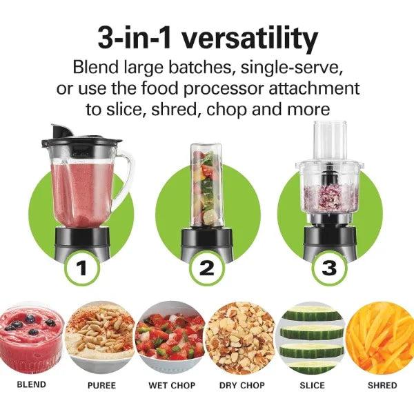 Hamilton Beach Blender for Shakes and Smoothies & Food Processor Combo