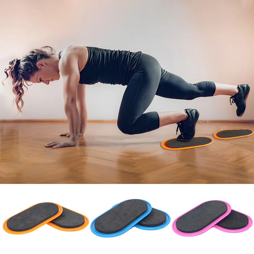 1Pair Fitness Core Sliders, Dual Sided Full-Body, Core