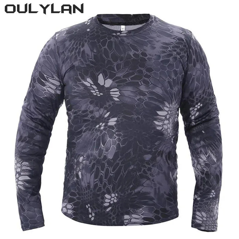 Oulylan T-shirt Slim Fit Breathable Quick Dry Shirt Outdoor Training