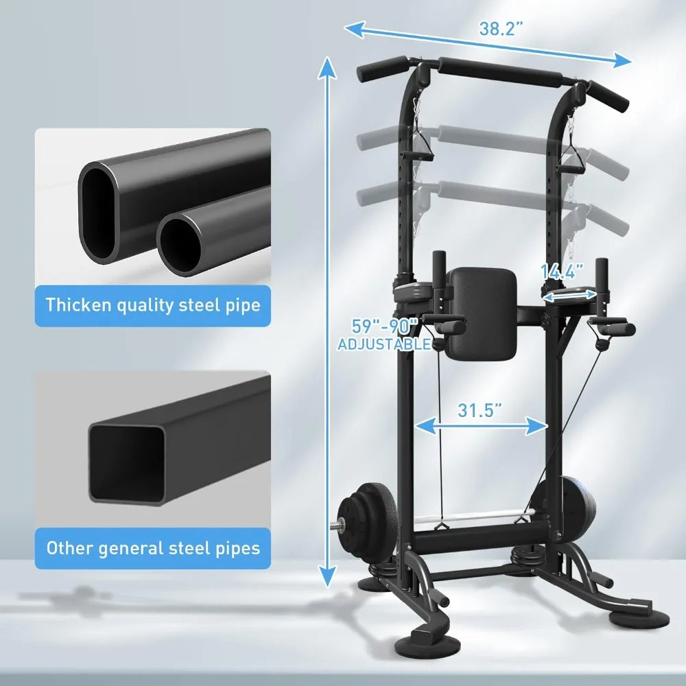 Pull Up Dip Station, Adjustable Height Pull Up Bar Stand