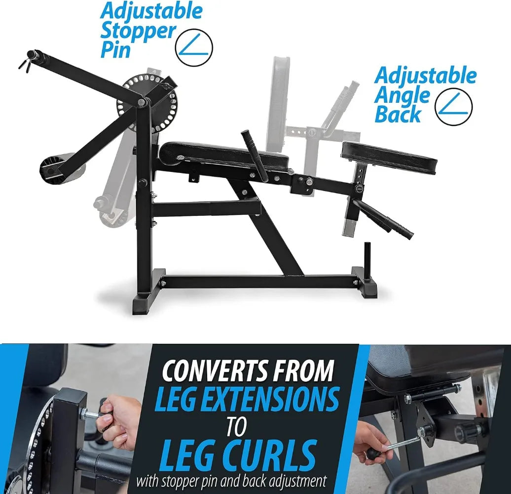 Heavy Duty Adjustable Leg Extension and Curl Machine 2.0