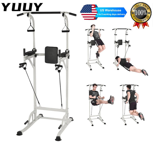 Adjustable Height Pull Up Dip Station, Functional Fitness Gym