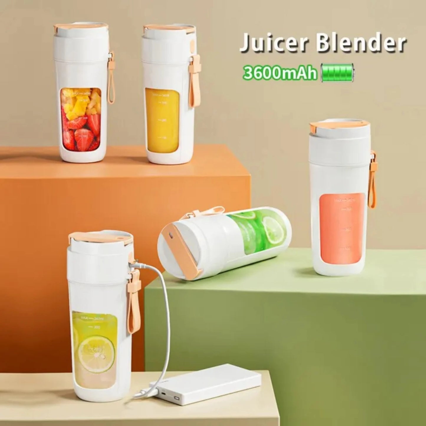 Portable Slow Juicer Cup Blender for Kitchen - Manual Orange Squeezer