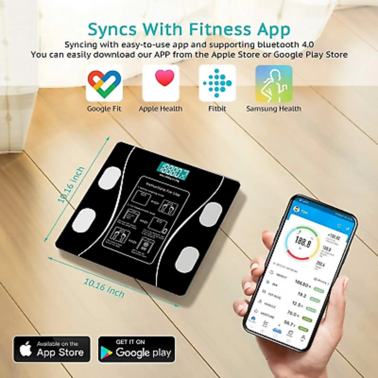 US Smart Weight Scale Body Digital Bathroom Scale BMI Bluetooth