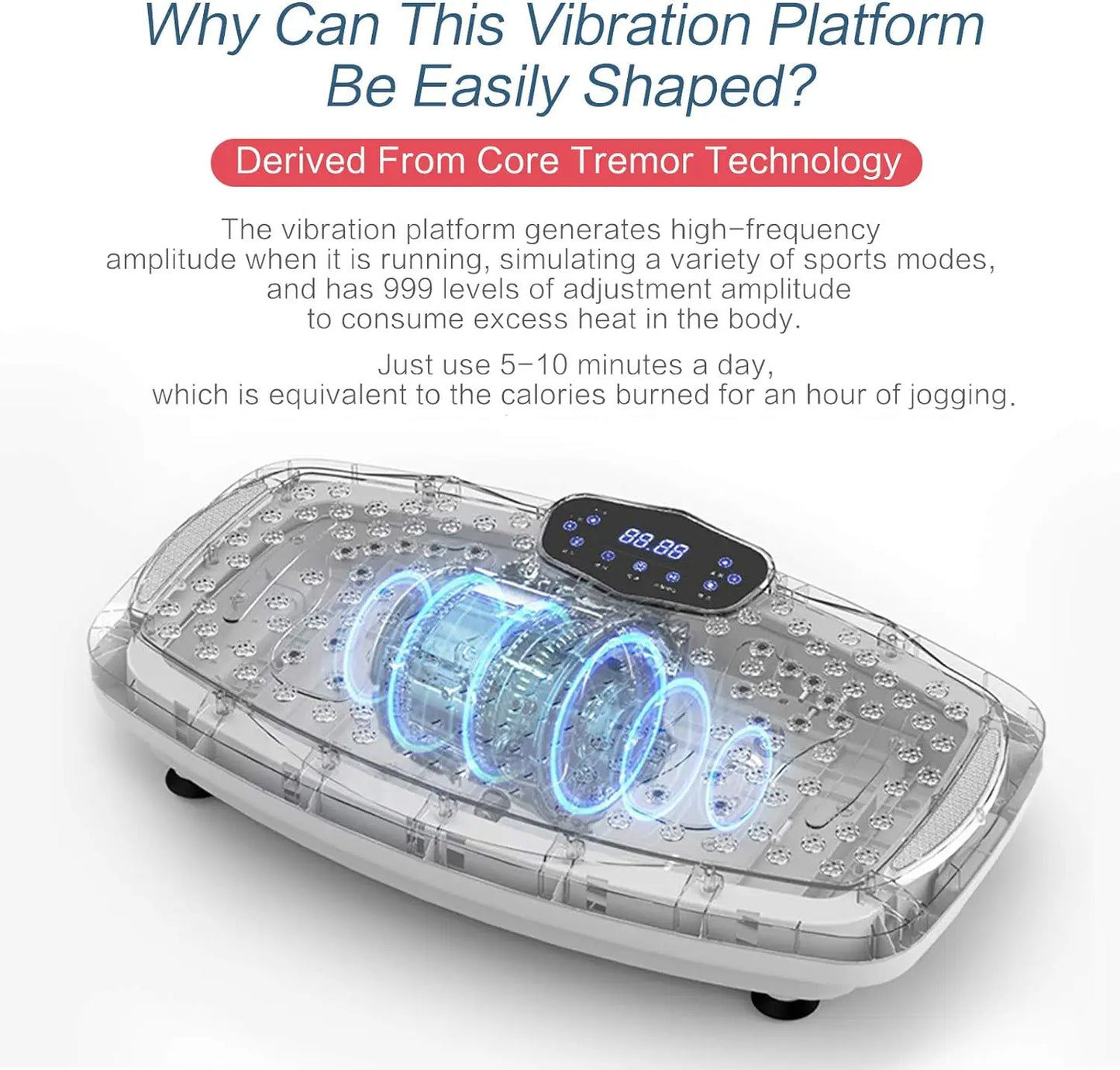 Vibration Plate Exercise Machine Whole Body Workout Vibration Fitness Platform