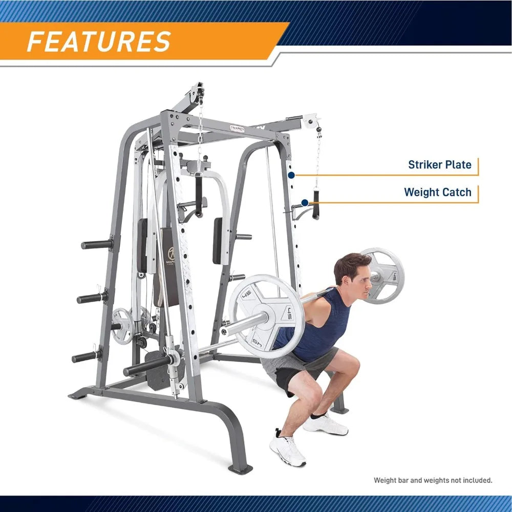 Pro Smith Cage Workout Machine Full Body Training Home Gym System