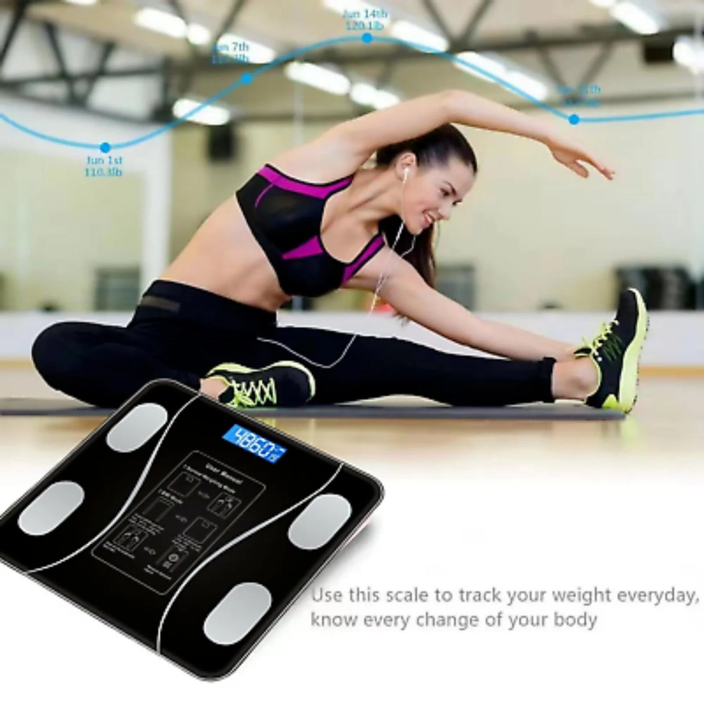 US Smart Weight Scale Body Digital Bathroom Scale BMI Bluetooth