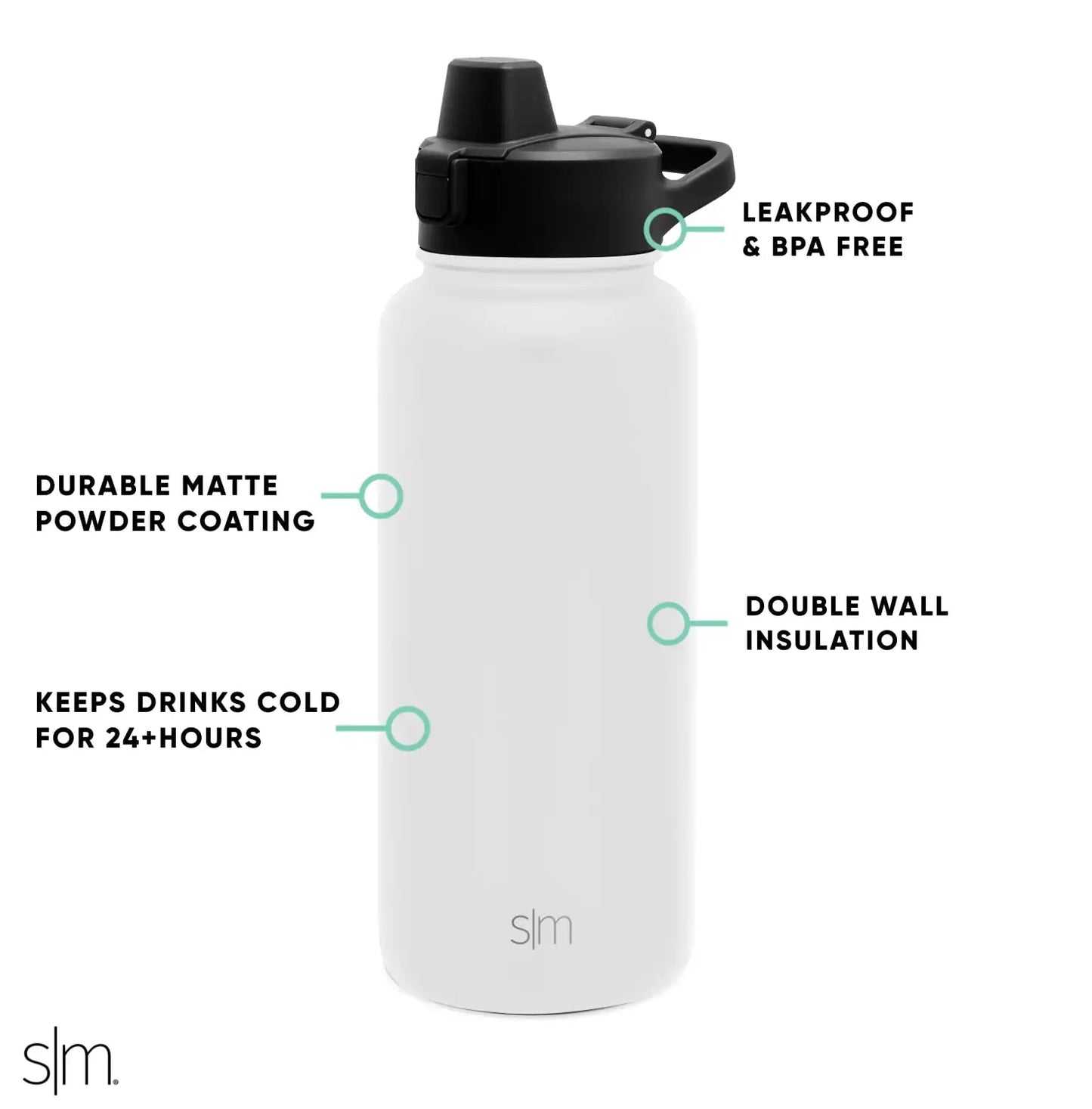 32 fl oz Stainless Steel Summit Water Bottle with Silicone Straw