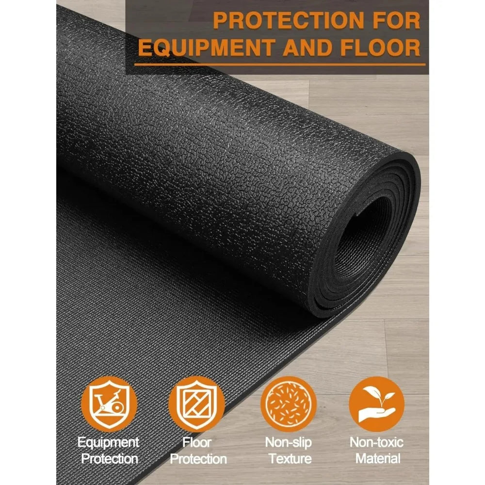 Exercise Equipment Mat 30"x60"/ 36"x78"/ 36"x96" Treadmill/Exercise Bike Mat