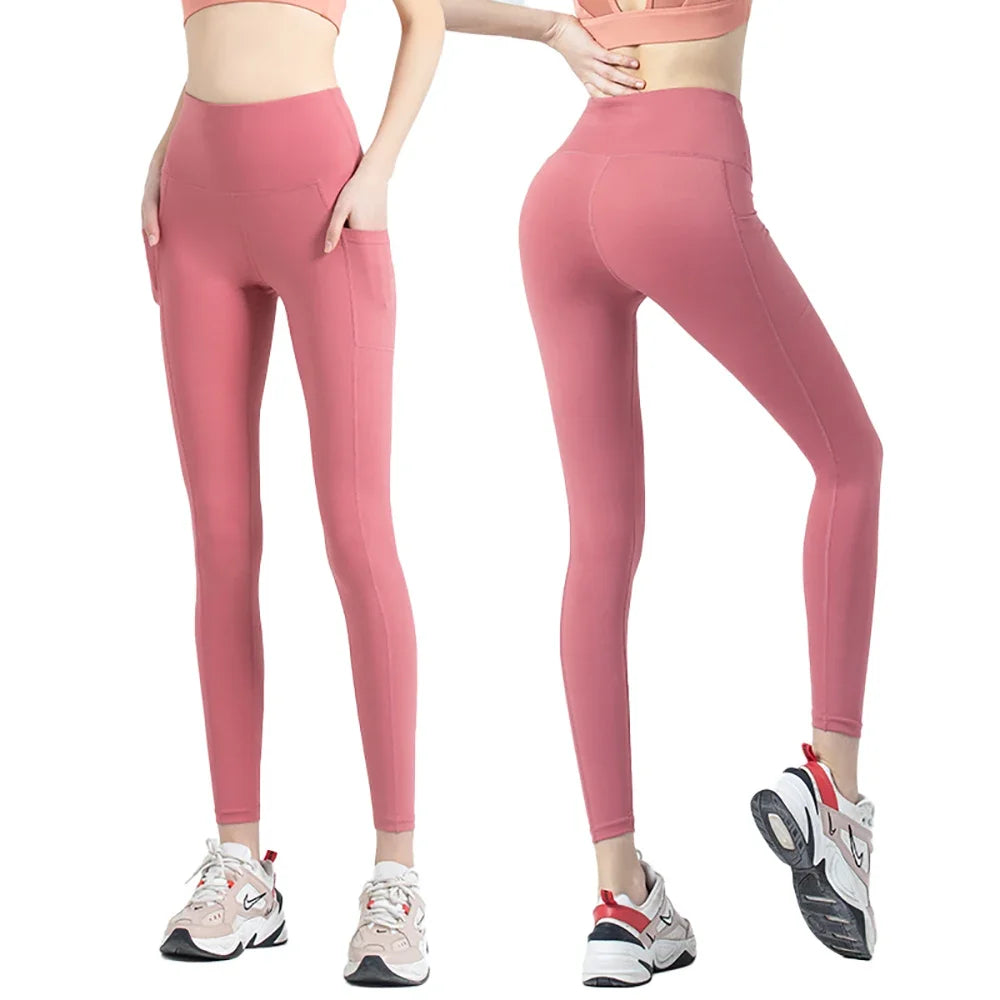 OhSunny Women High Waist Leggings Running Comfortable Yoga Pants Female