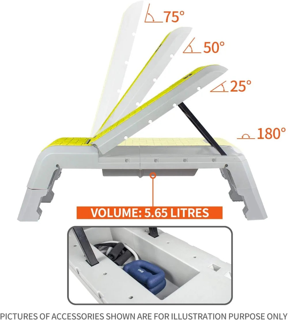 Multifunctional Aerobic Deck with Cord Workout Platform Adjustable Weight Bench