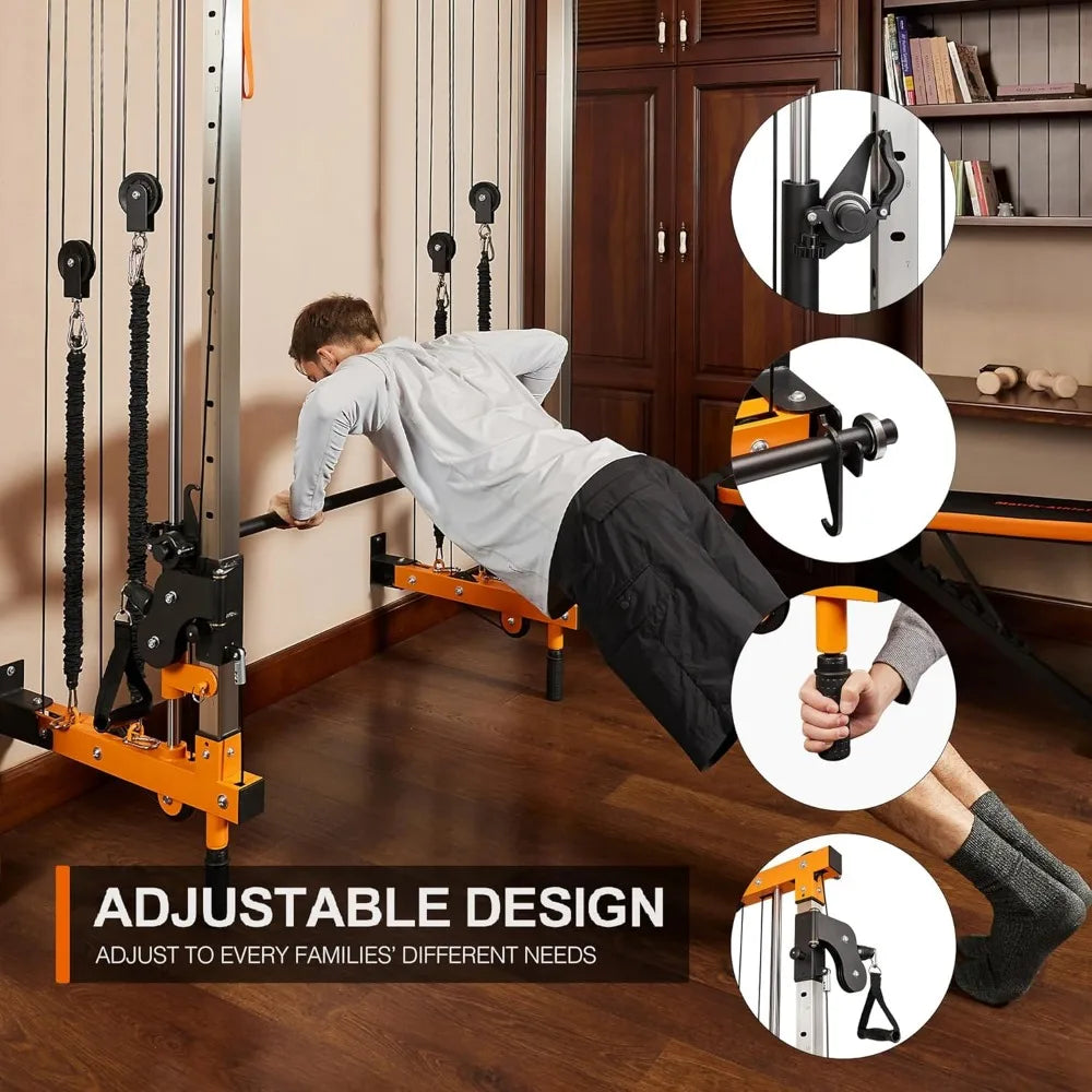 Wall Mount Smith Machine, Power Cage Rack, Cable Crossover Machine