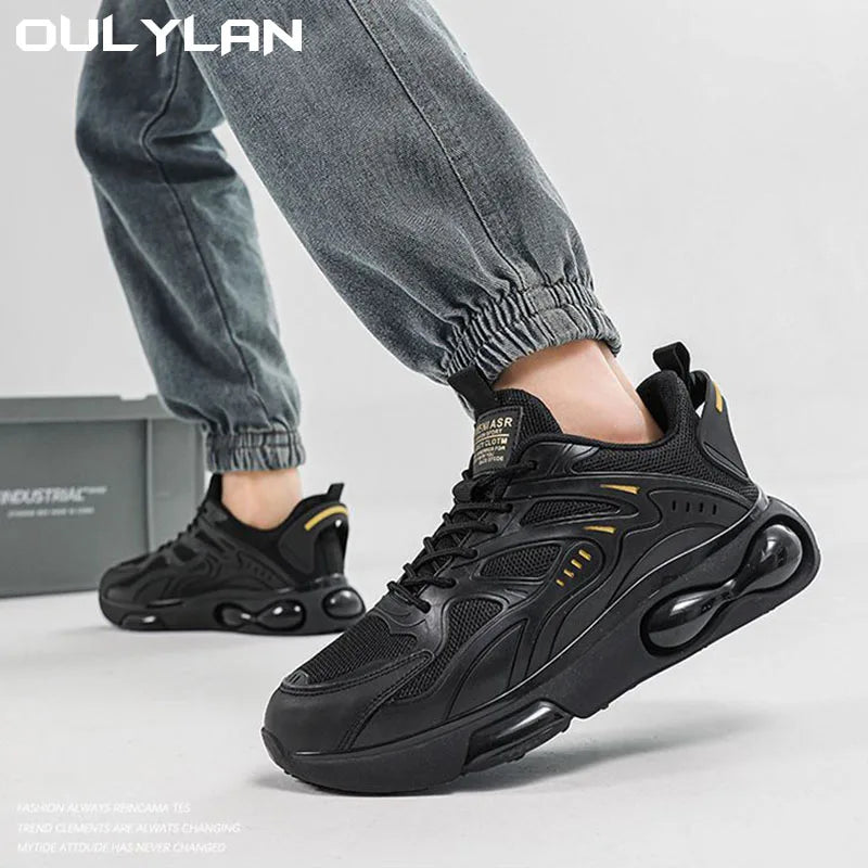 Oulylan Running Shoes Men Breathable Outdoor Sports Sneakers Gym Training