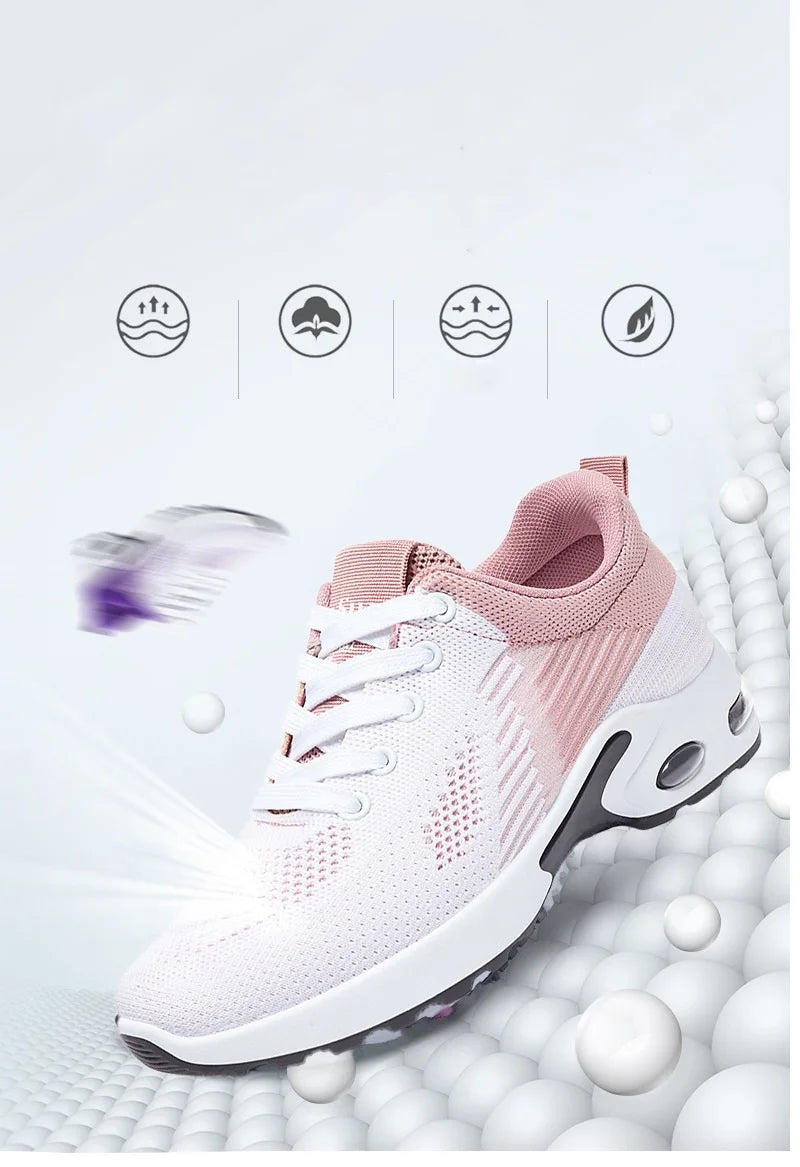 Women Outdoor Running Shoes Fashion Ultra Light Knit Breathable Shoe