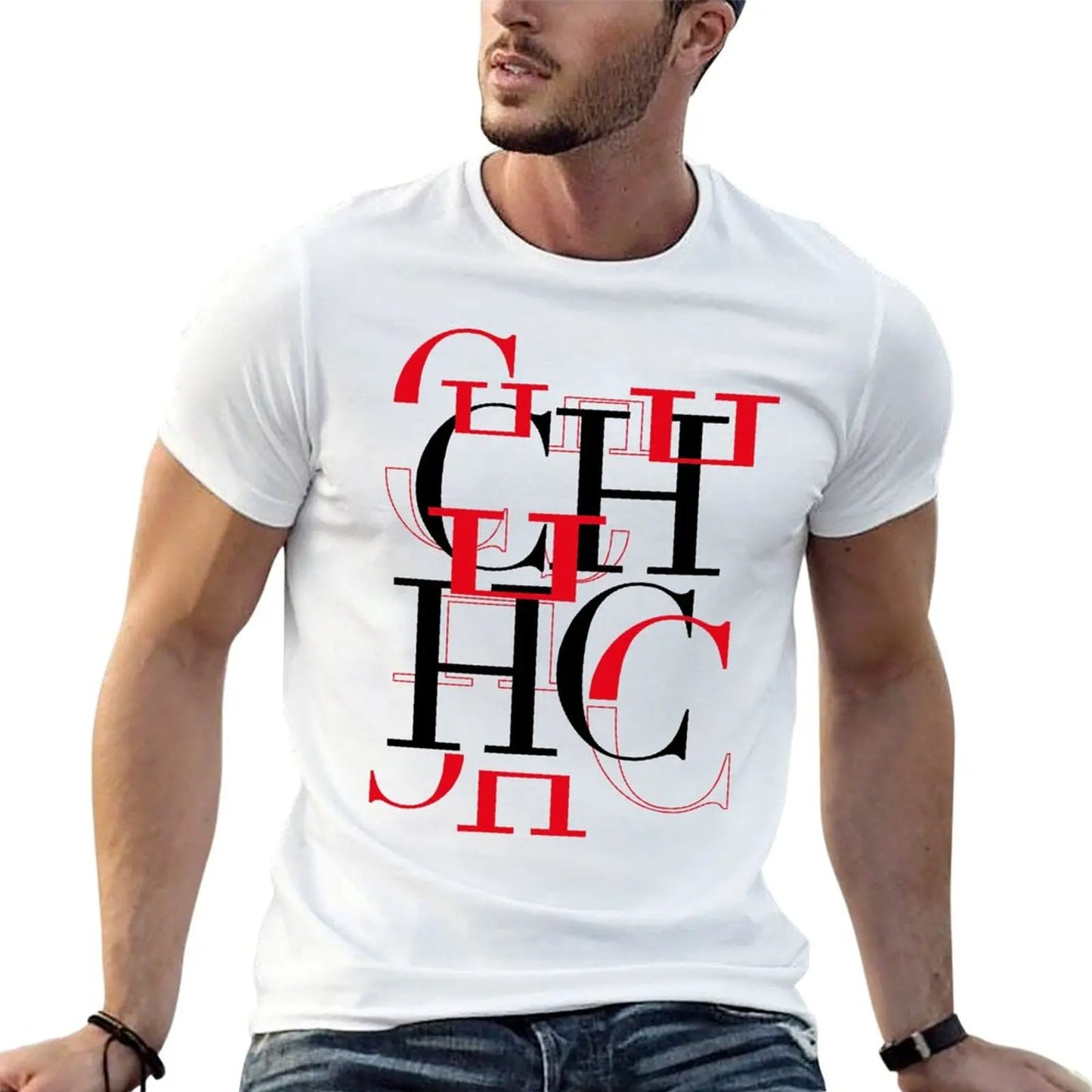 CHCH Men's Clothing Oversized T Shirt Casual Tops Tee Men